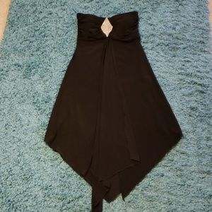 Gorgeous Strapless Black Dress with Rhinestones